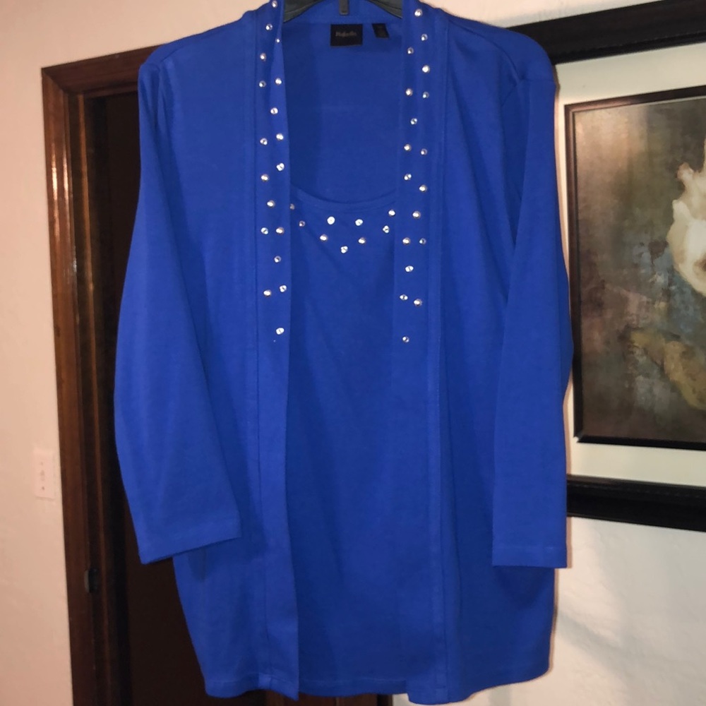 Blue cardigan top